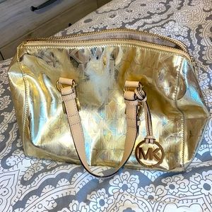Micheal Kors gold shoulder bag